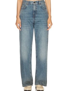 Haikure Bonnie Straight Leg Jeans in Wash Oil Blue Size 26